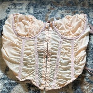 Urban Outfitters Light Pink Ruched Bustier